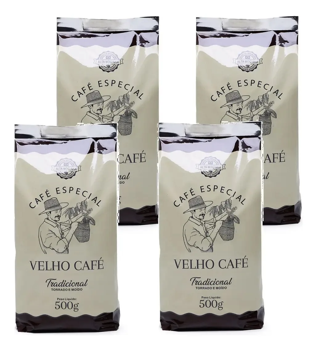 Kit c/ 4 - Cafe Tradicional Velho Café 500g