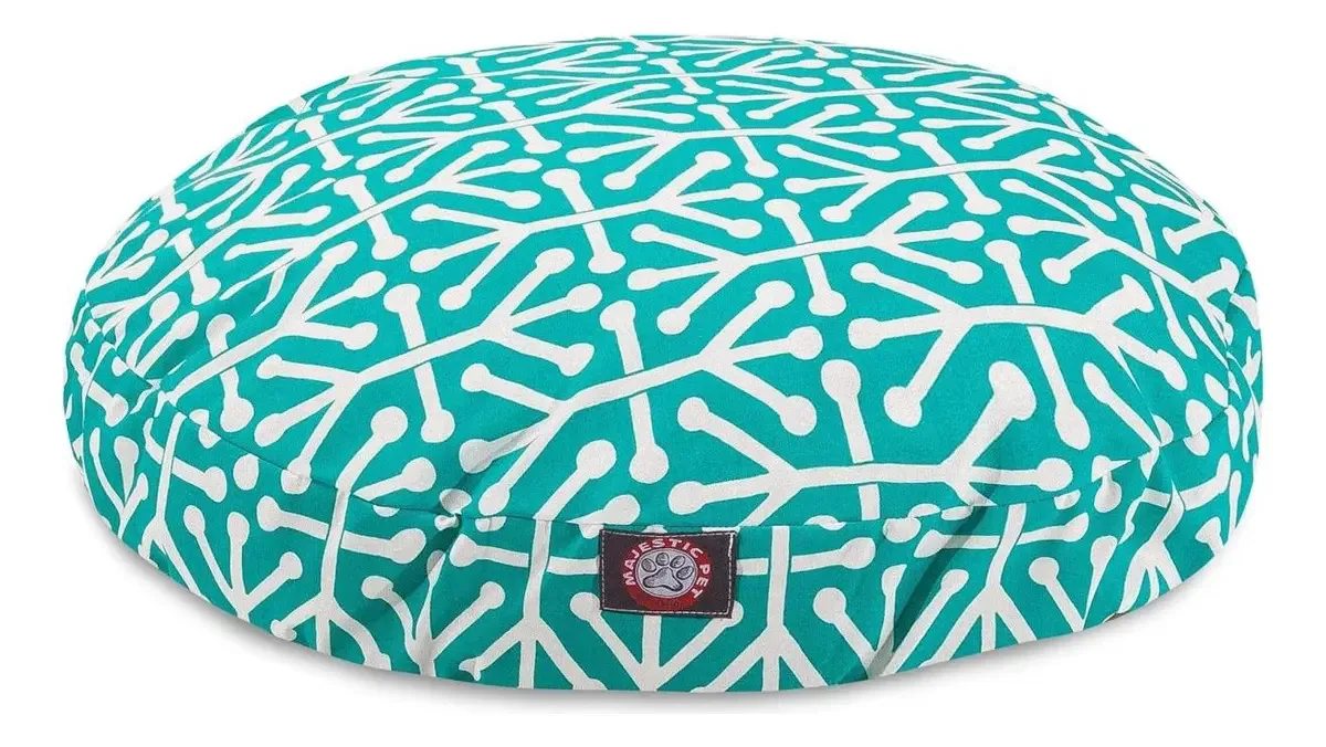 Cama redonda pequena para cães para ambientes internos e externos