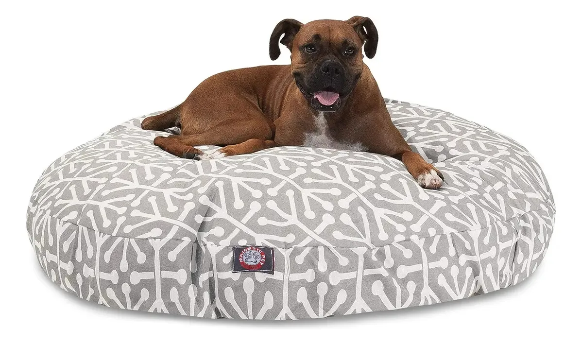 Grande cama redonda para cães para ambientes internos e externos