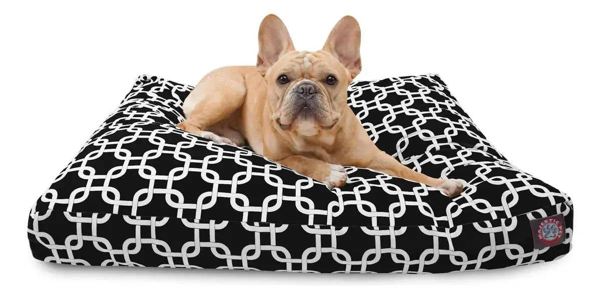 Cama retangular pequena para cães para ambientes internos e externos