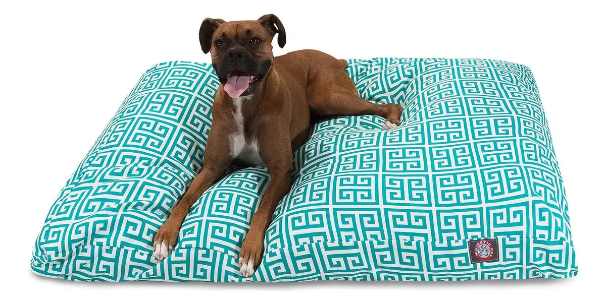 Pacific Towers - pequena cama retangular para cães para. Cor: azul do Pacífico