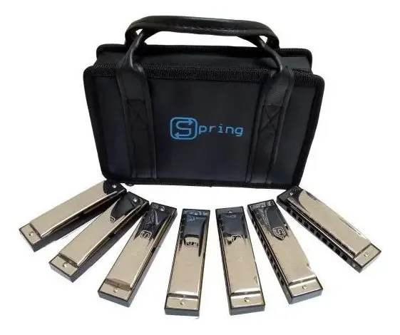 Kit Gaitas De Boca 7 Peças Com Estojo Spring