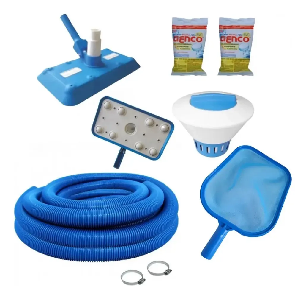 Aspirador + Peneira + Flutuador + Pastilhas E Mangueira 4m