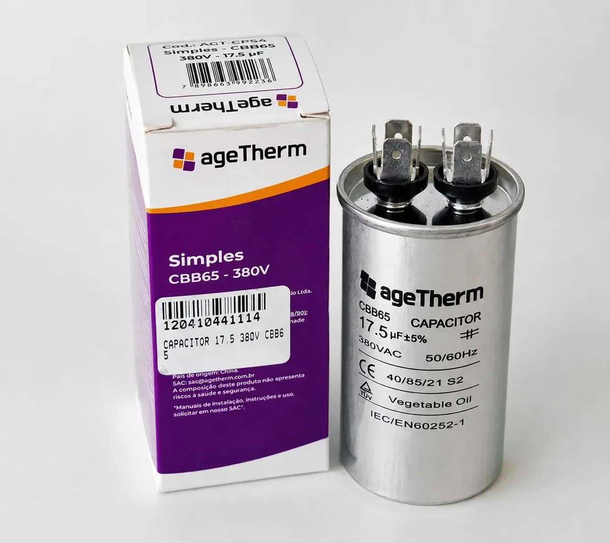 51021015 - Capacitor 17.5uf/380v Alumínio