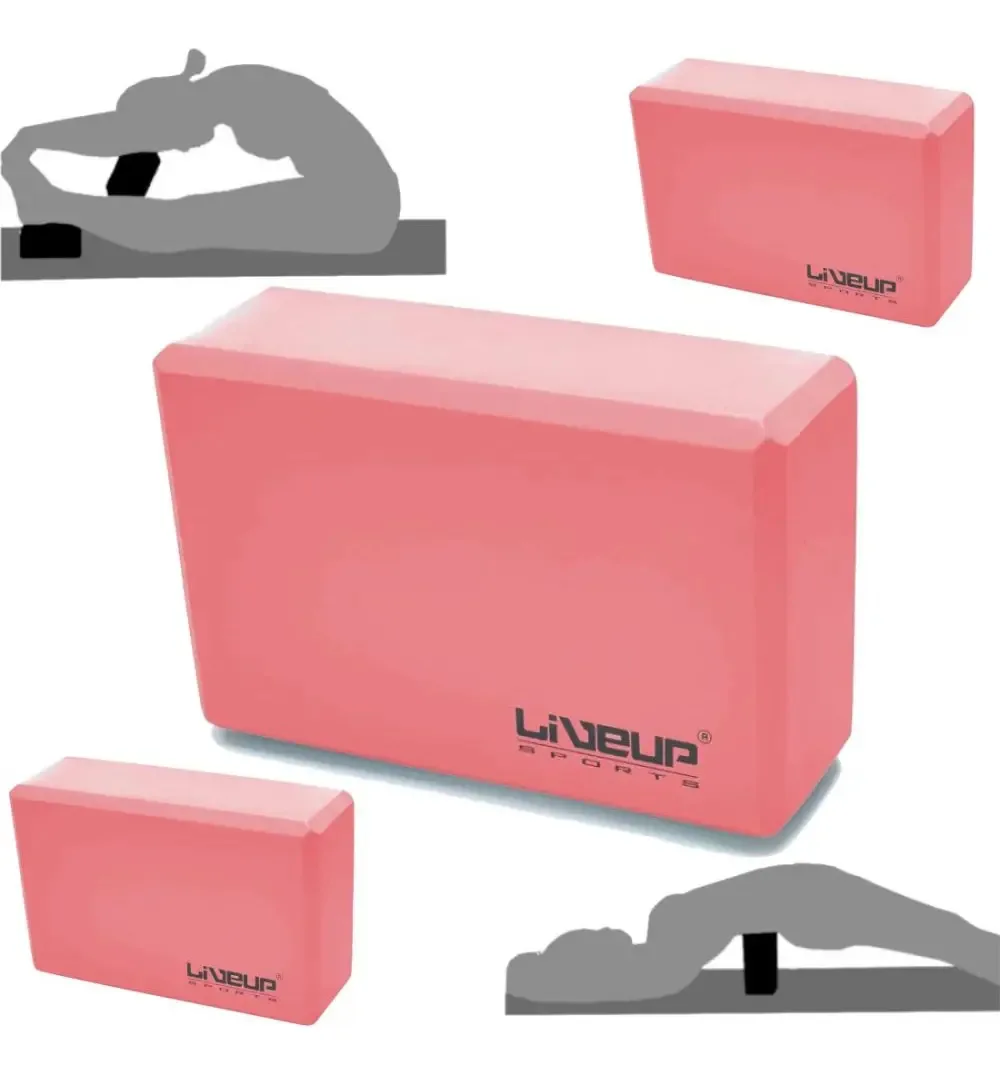 Kit com 3 Blocos de Yoga e Pilates em EVA Vermelho