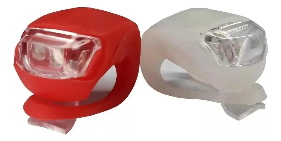 Kit Segurança Farol E Lanterna Bicicleta Bike Silicone Led