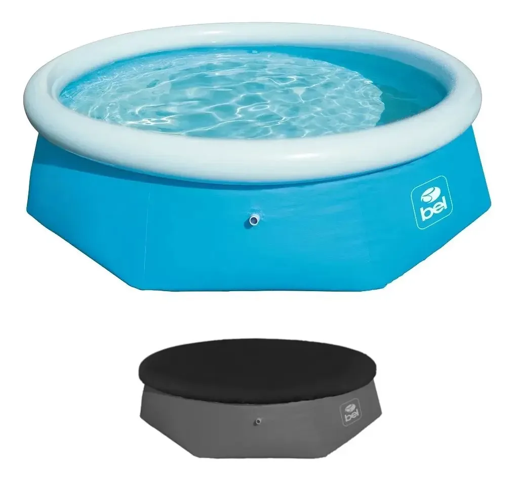 Kit Piscina Redonda Inflável 2700 L Com Capa