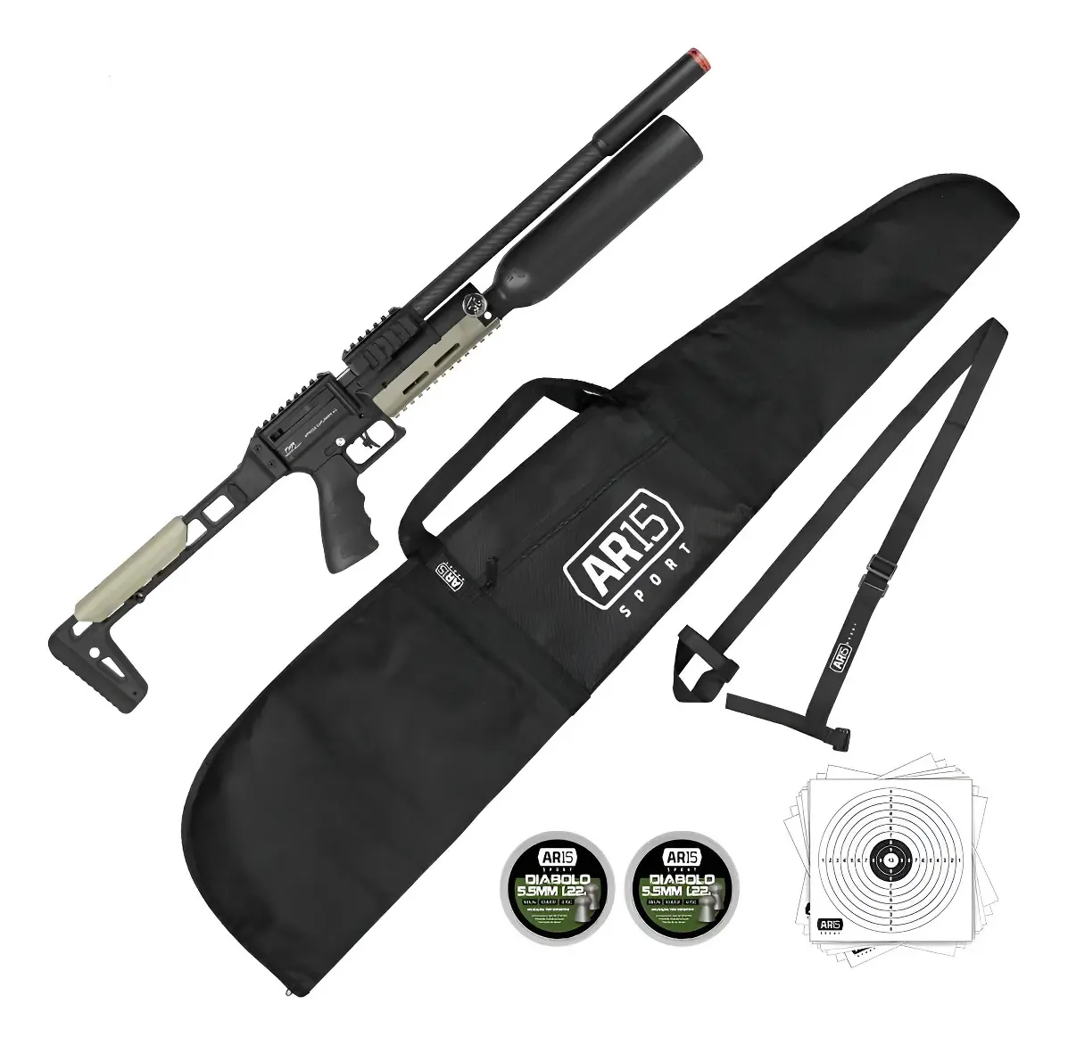 Carabina Pressao 5.5mm Ap900b Explorer Hc Pcp 2x Chumbinho