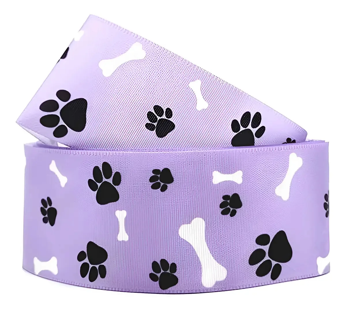 Fita Cetim Estampada Lilás Princess 25mm Artesanato Fantasias