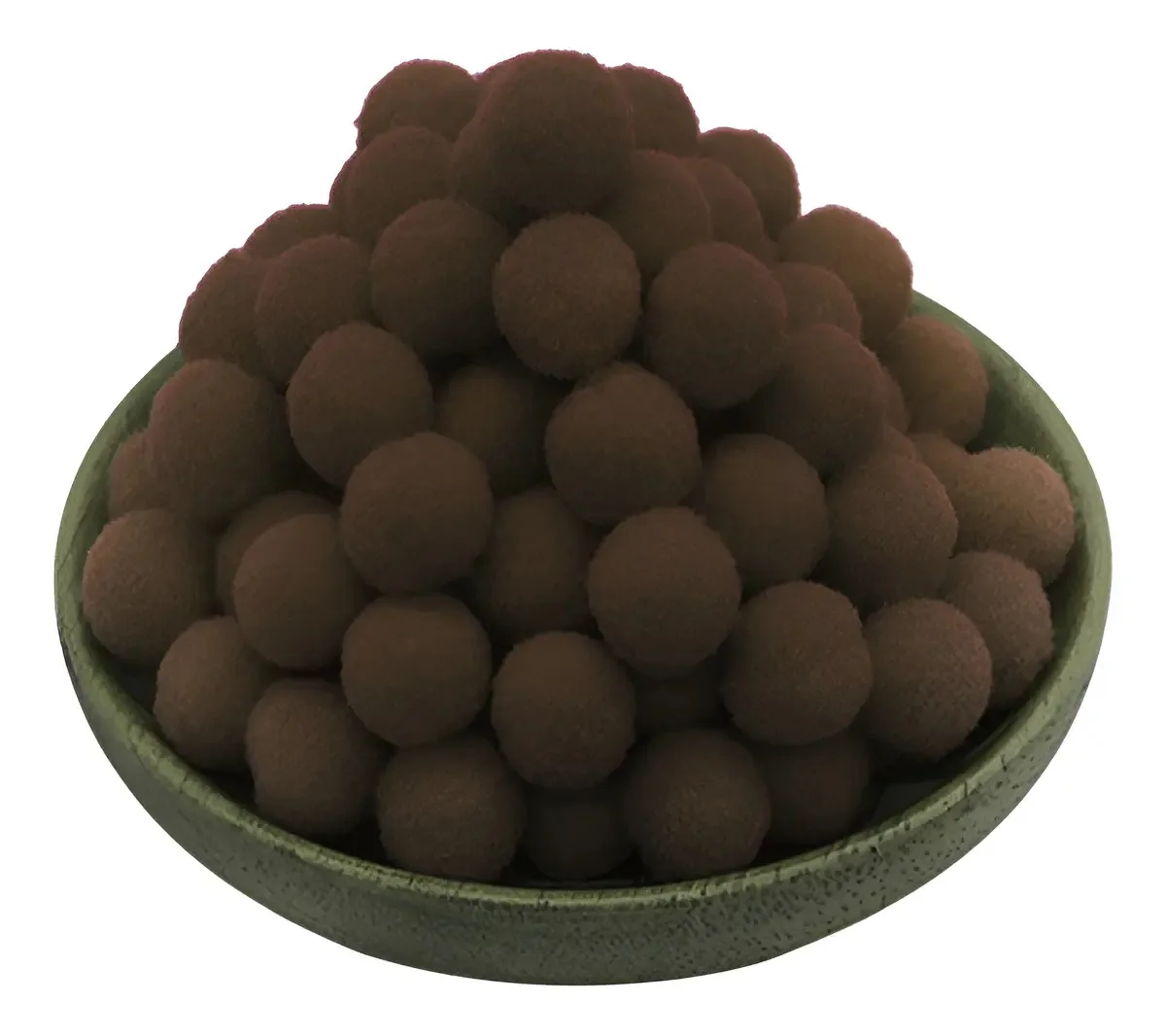 Pompom Bolinha Roma 2cm Marrom 100 Unidades Tecido Poliamida