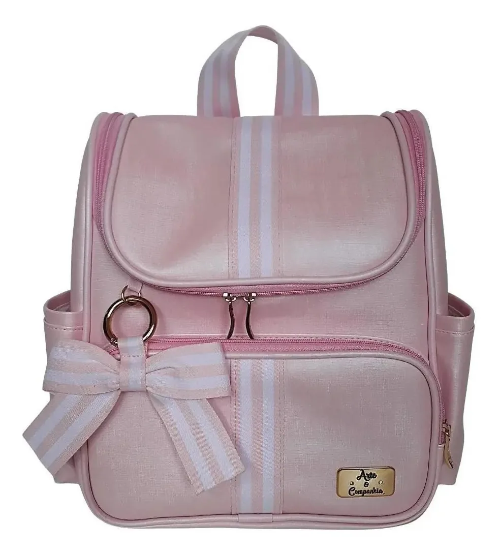 Mochila Rosa Bebe Maranata Arte E Cia