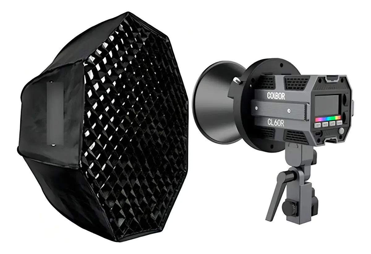 Softbox Octabox RGB Colbor CL60R 65W Iluminador LED Estúdio