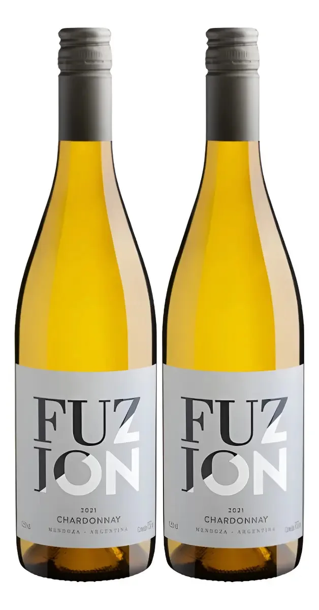 Kit 2 Vinhos Argentino Zuccardi Fuzion Bco Chardonnay 750ml