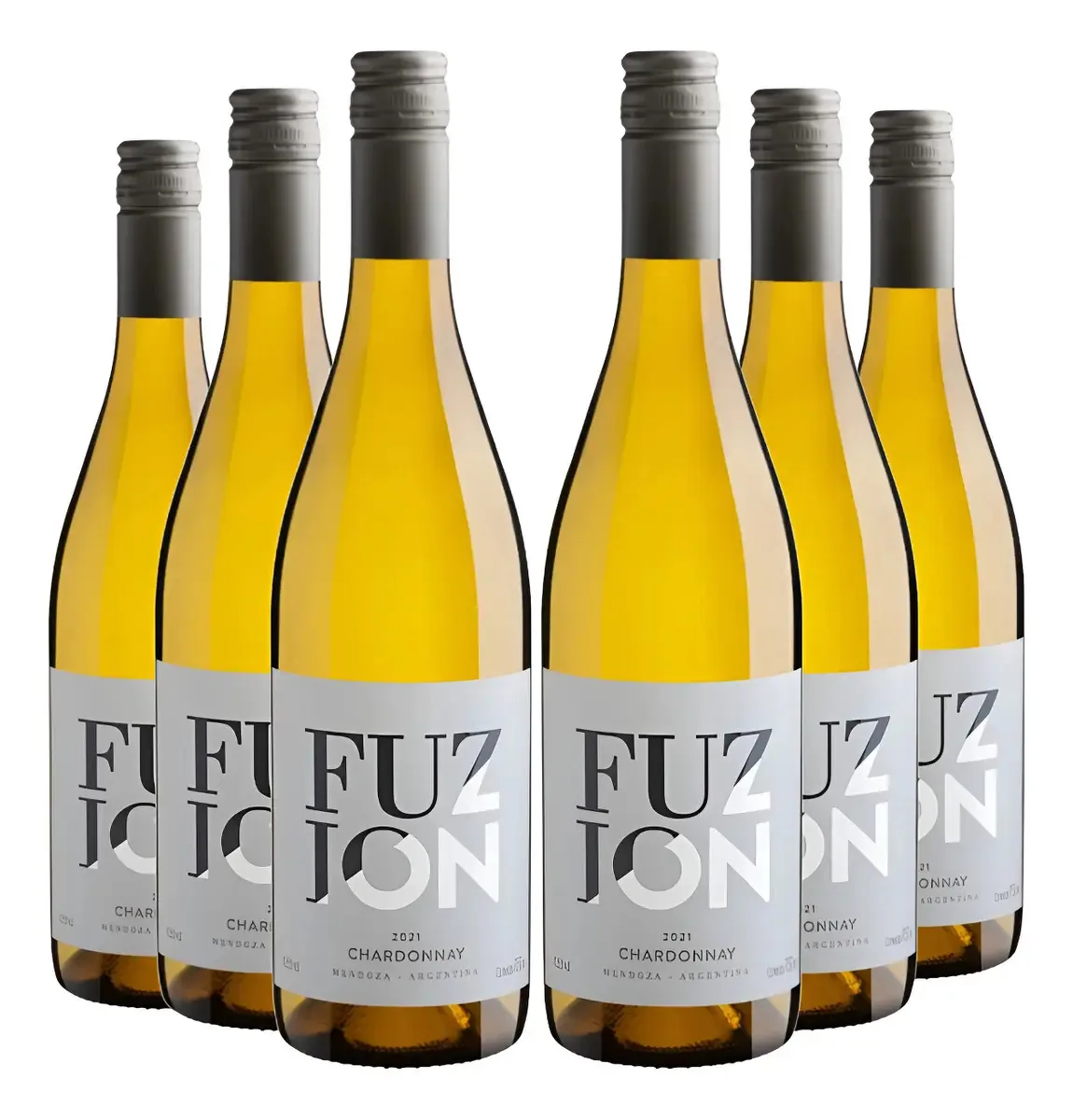 Kit 6 Vinhos Argentino Zuccardi Fuzion Bco Chardonnay 750ml