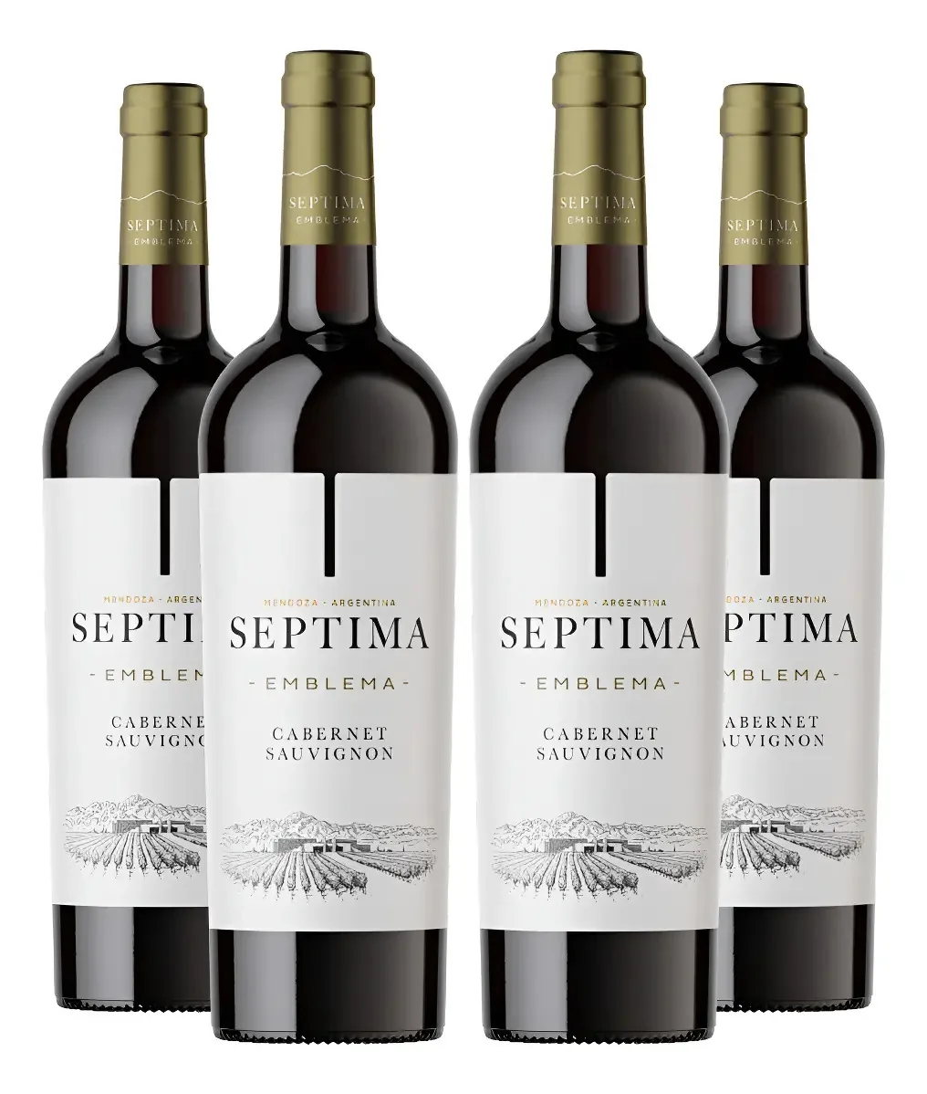 Kit 4 Vinhos Argentino Septima Emblema C. Sauvignon 750ml