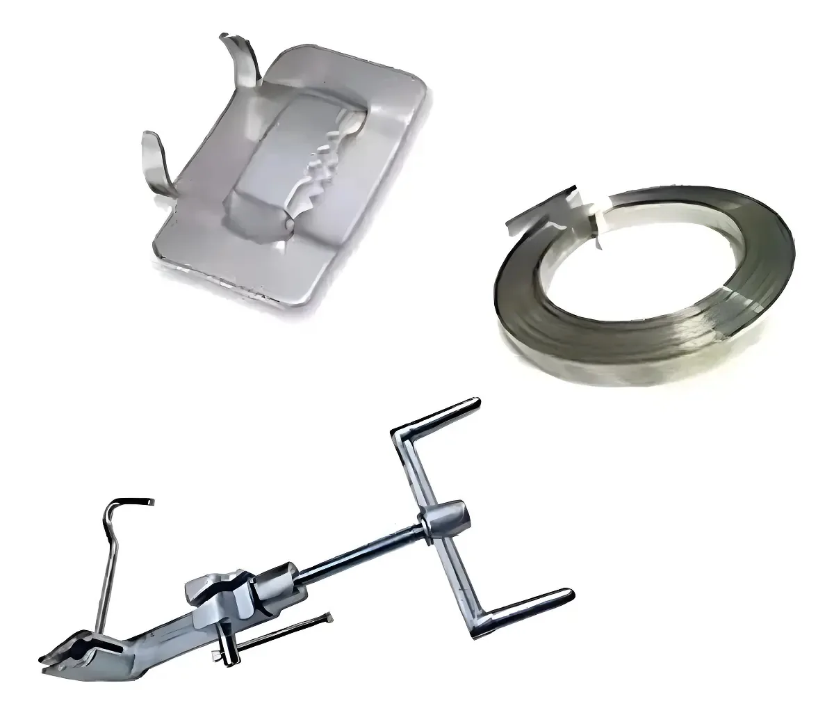 Kit de Máquina de Cintar Poste Flennor Standard com 5 Rolos de Fita e 100 Fechos