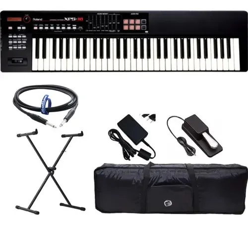 Teclado Roland Xps 10 Preto Kit Suporte E Acessorios
