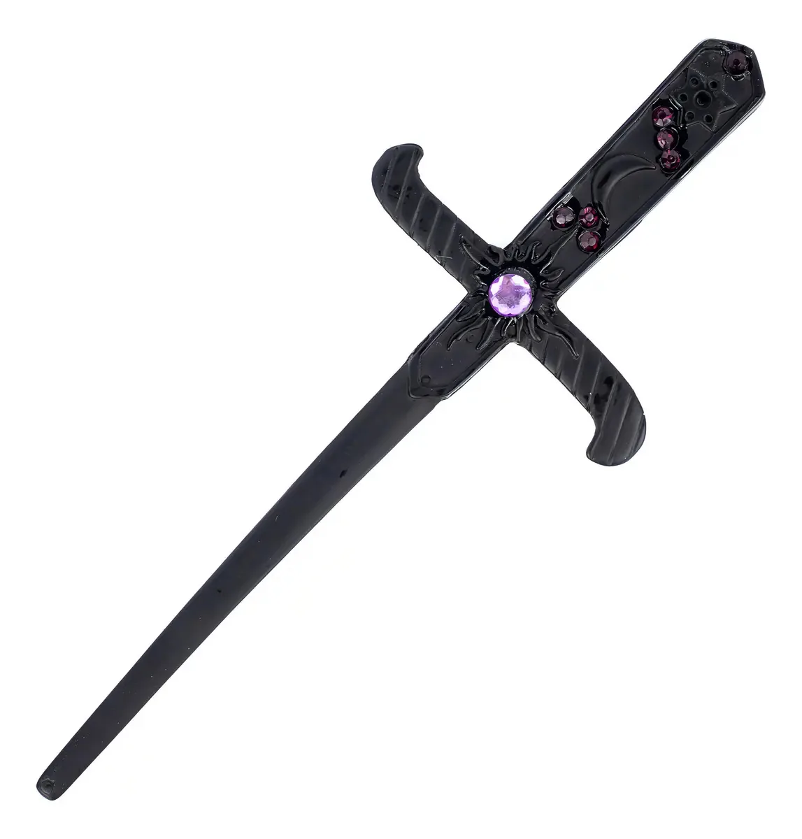Adaga Antiga Lua Mística 15 cm Cobre com Pedra Lilás e Lâmina de Metal