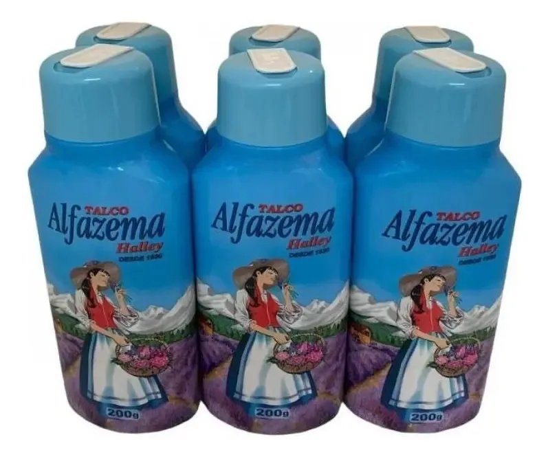 Kit Com 6 Talco Alfazema Halley Original 200 Gr
