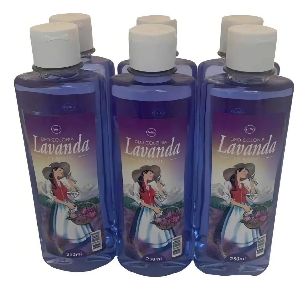 Kit Com 6 Deo-colonia Lavanda Halley Original 250 Ml