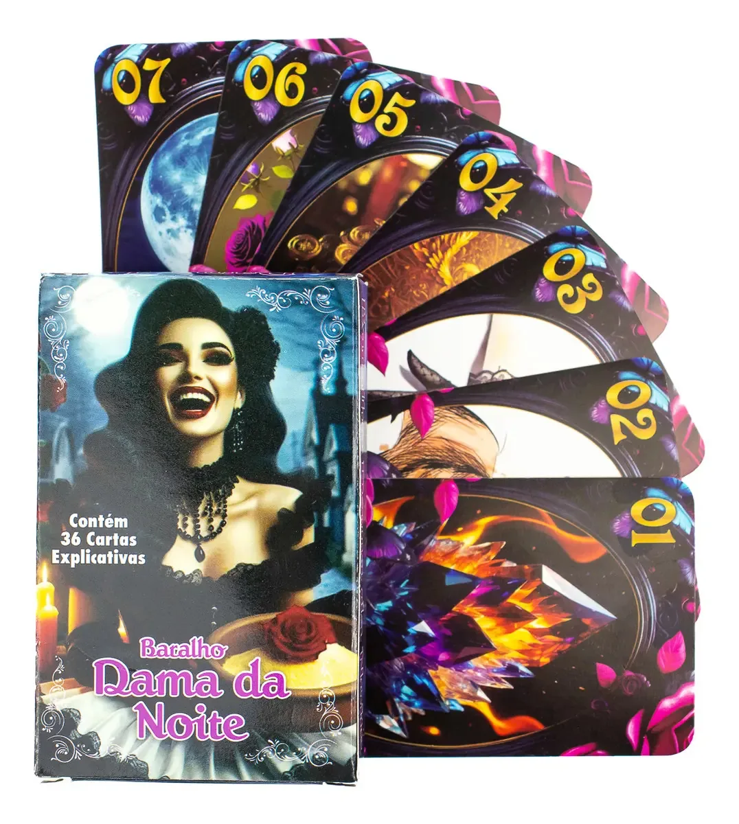 Tarot Baralho Dama Da Noite 36 Cartas Explicativas