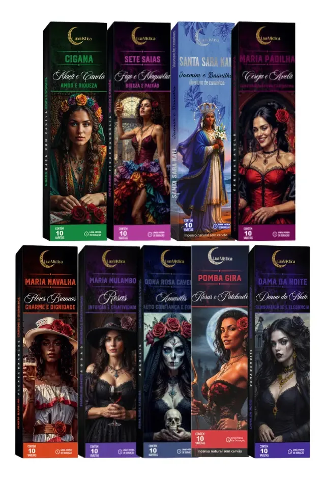 Kit Incensos Herança Ancestral Feminina 0 Carvão 90 Varetas