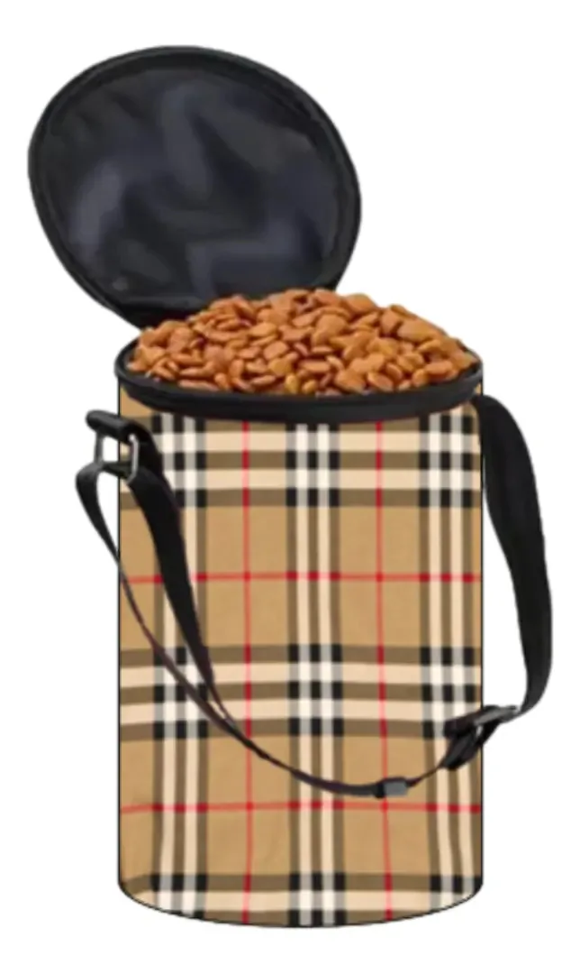 Container Porta Ração 15kg - Impermeável Cor Xadrez Claro 15kg Xadrez