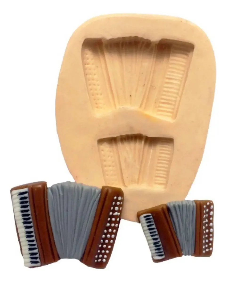 Molde De Silicone Instrumentos Musicais - Sanfona