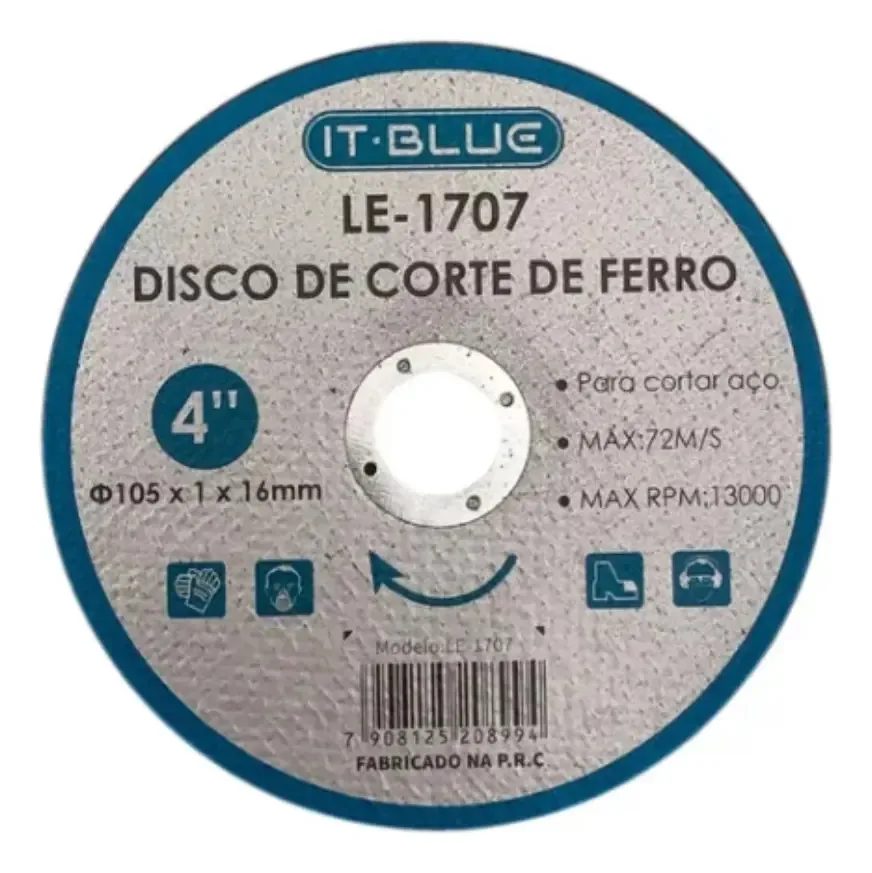 25 Discos De Corte De Ferro 105x1x16mm P/ Esmerilhadeira