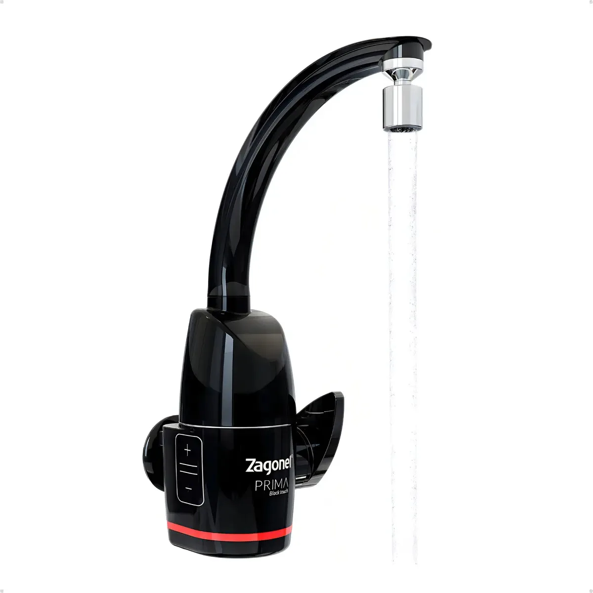 Torneira Elétrica Móvel Preto Touch Zagonel Prima 5500W 110V cor preto