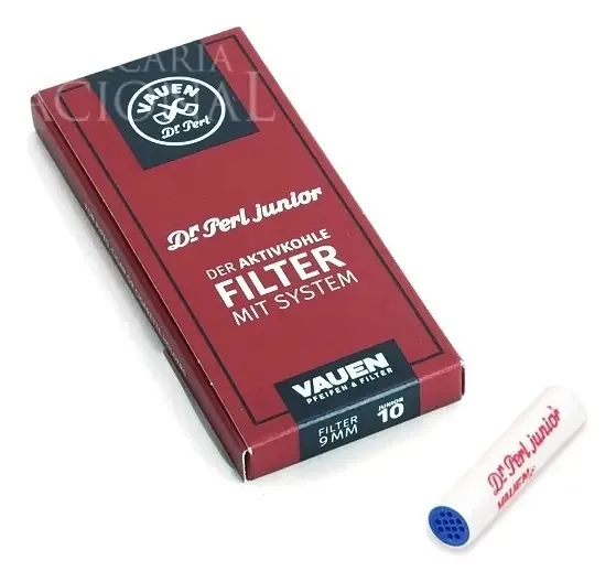Filtro Para Cachimbo Vauen 9mm Caixa Com 10 Reduz Nicotina Alcatrão