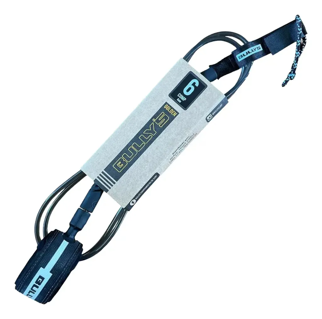 Leash Bullys Golden 6 Pes - 6mm - Comp - Preto Preto