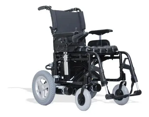 Cadeira de Rodas Motorizada Dobrável Ortobras E4 Preto 120kg