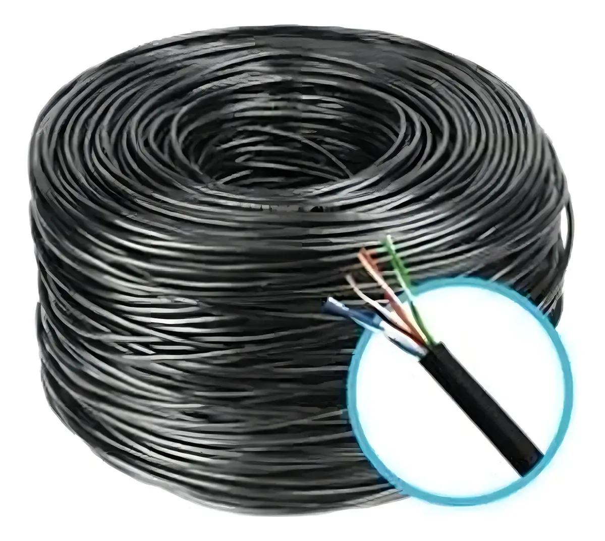 Caixa Cabo Rede Utp Preto 100m Cat5
