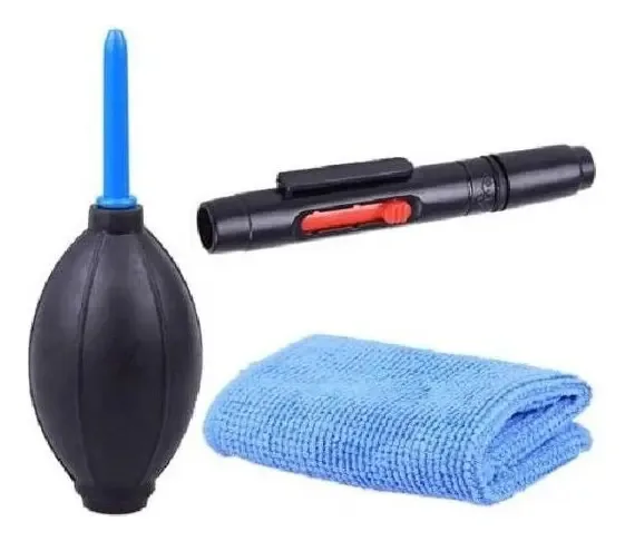 Kit Limpeza Camera Lente Fotografica Dslr - Soprador Pincel