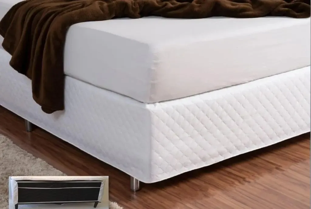 Saia Box Cama Casal Fante Enxovais Matelado Ultrassônico Branco