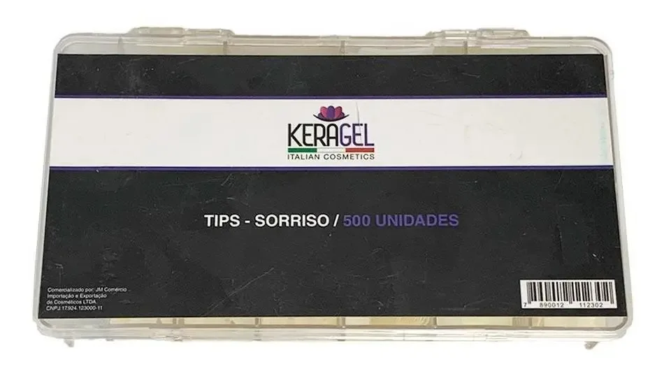 Cx Unhas Post Tips Sorriso C/500un Keragel