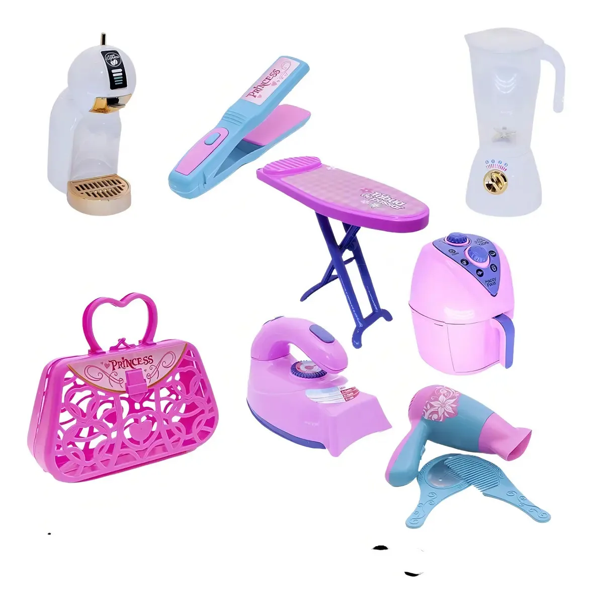 Kit Casinha Altimar Infantil com Cafeteira e Ferro de Passar de Brinquedo