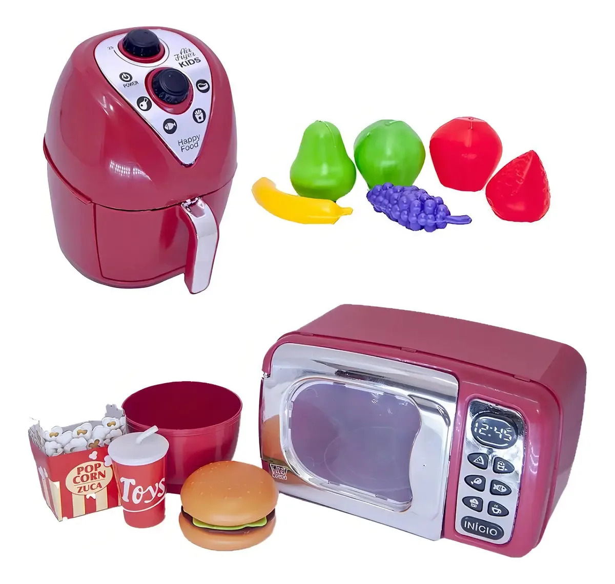 Menino Cozinha Eletro Chefe Comida Air Fryer Frutinhas 12p