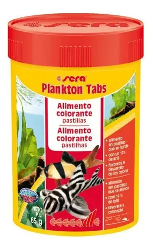 Plankton Tabs 65g Suplemento Alimentar Peixes Fundo