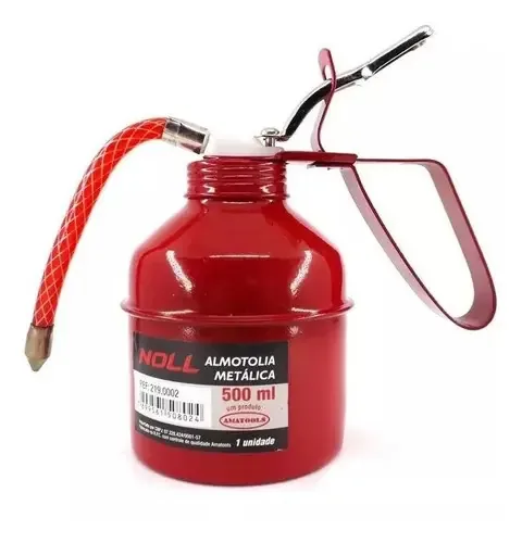 Almotolia Metal 500ml Noll Bico Flexível Para Óleo