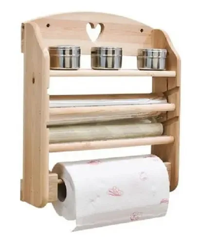Porta Temperos De Parede Papel Toalha, Alumínio, Filme Pvc
