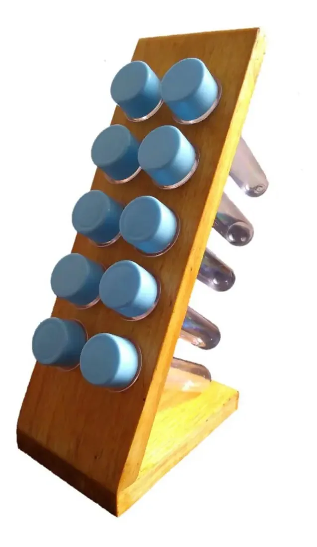 Suporta Porta Temperos Condimentos Rústico Com 10 Tubetes