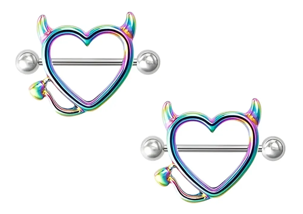 Par Piercing Mamilo Peito Titânio Cores Modelos