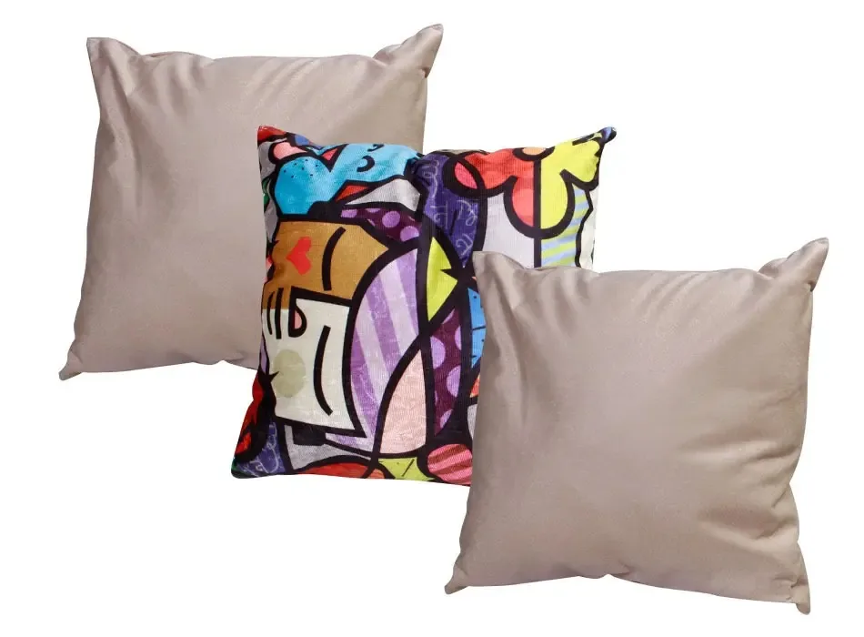 Almofadas Decorativas 3 Unidades 45cm Estampado Bege