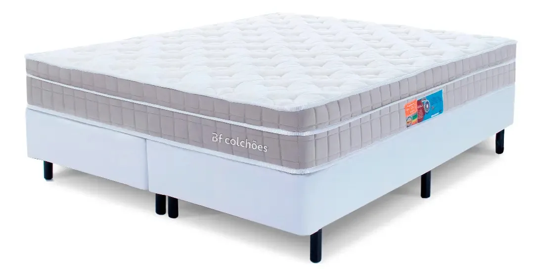 Cama Box King Premium Molas Ensacadas com Espuma D33 Astronasa 193x203cm BF Colchões