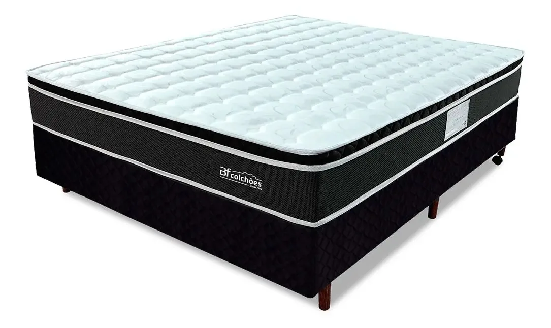 Cama Box Colchão Queen Molas Verticoil Bf Colchões