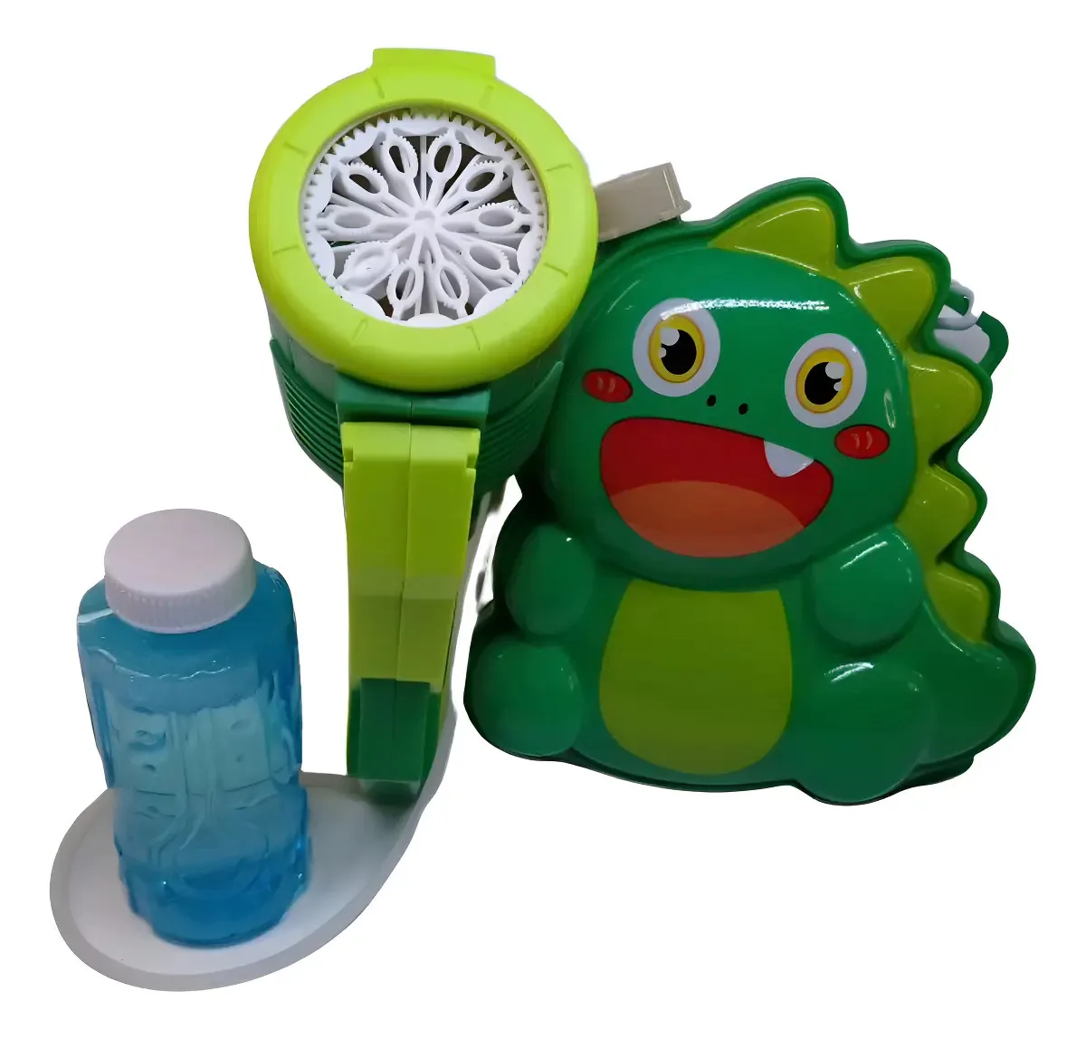Pistola Lança Bolhas de Dinossauro Verde com Líquido – Elite Imports