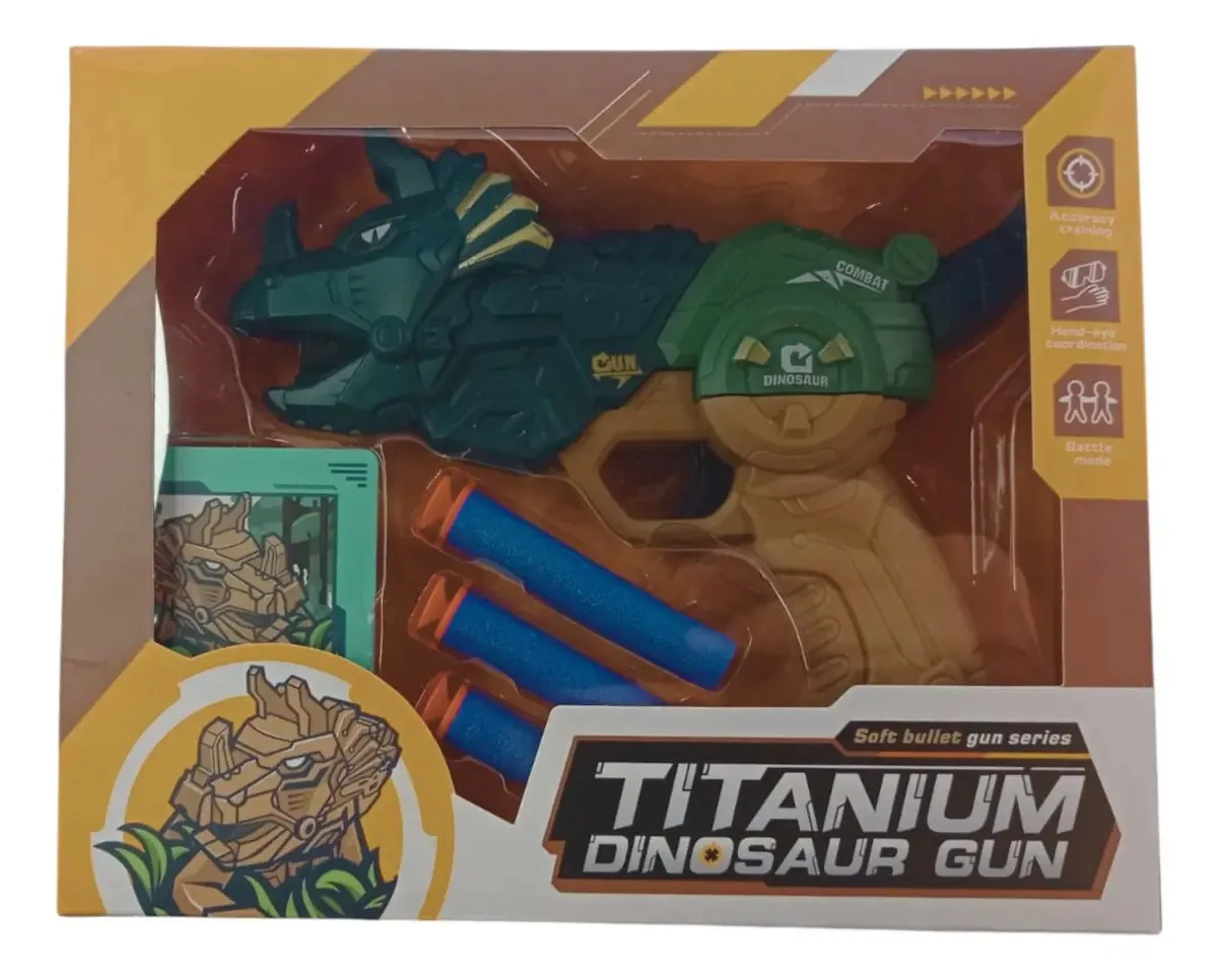 Lançador De Dardos Nerf Dinossauro