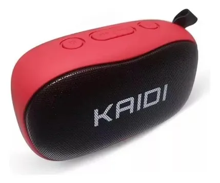 Caixa De Som Bluetooth Kaidi Vermelha